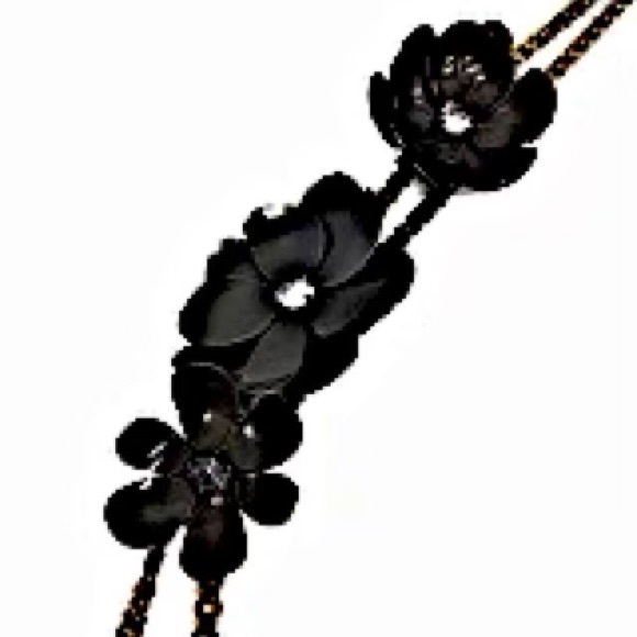 Authentic Louis Vuitton Rare Runway Resin & Crystal Flowers Brass Necklace - Picture 3 of 7